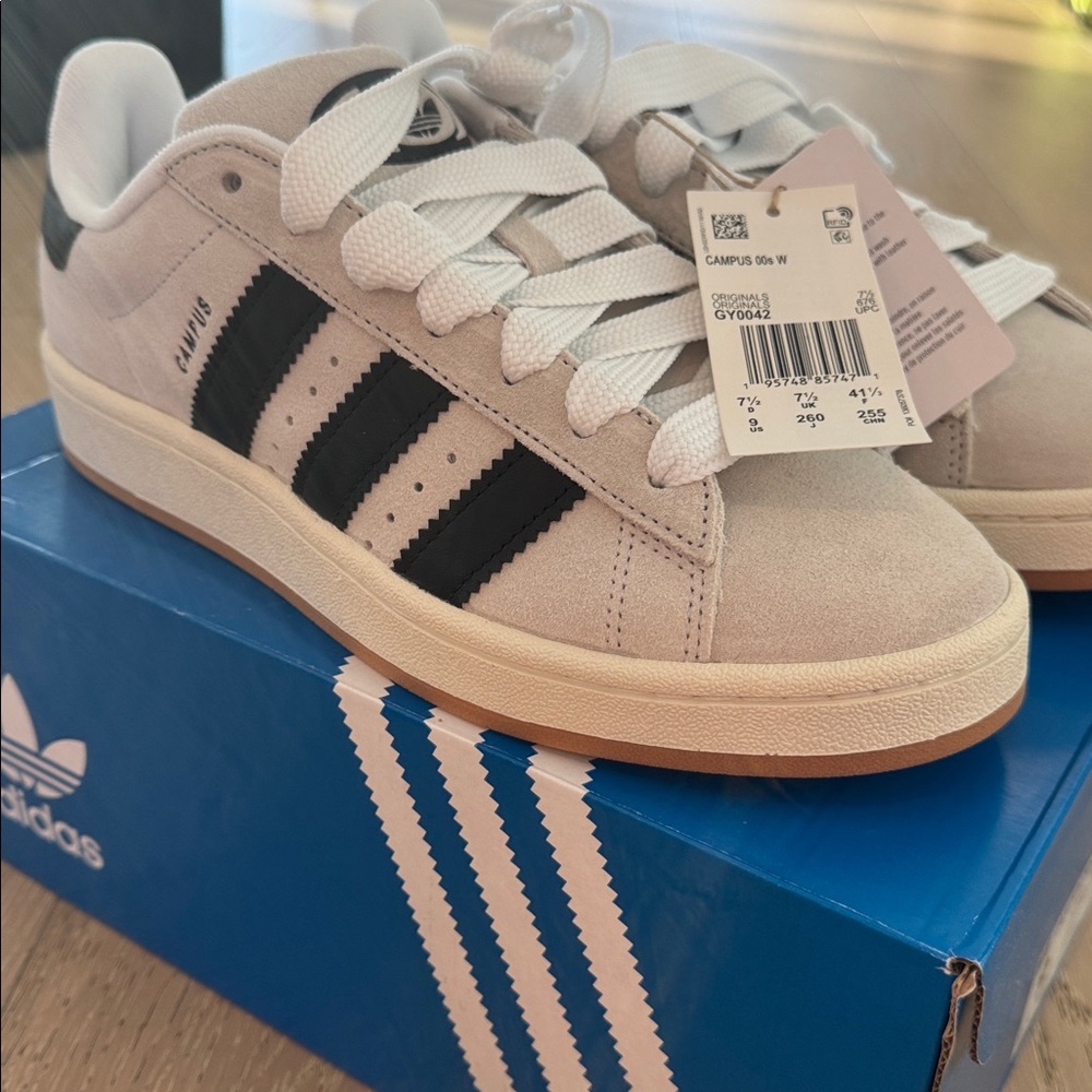 Adidas Campus Shoes in Cream and Black